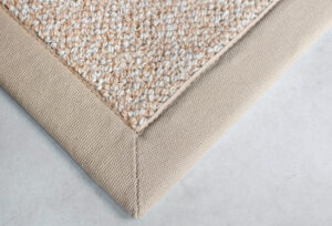 Kode 2: Interfloor Brede Bandeer Karpetafwerking | ca. 6 cm zichtbaar bijpassende kleur linnenlook katoenen band en stiksel - zonder antislip